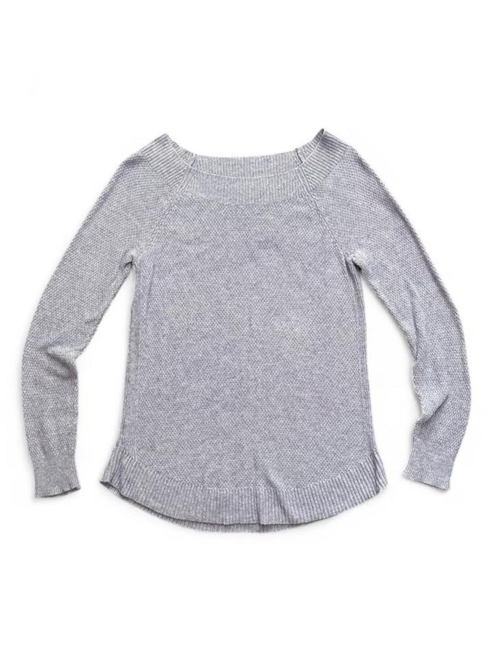 LOFT Light Blue Ribbed Knit Sweater